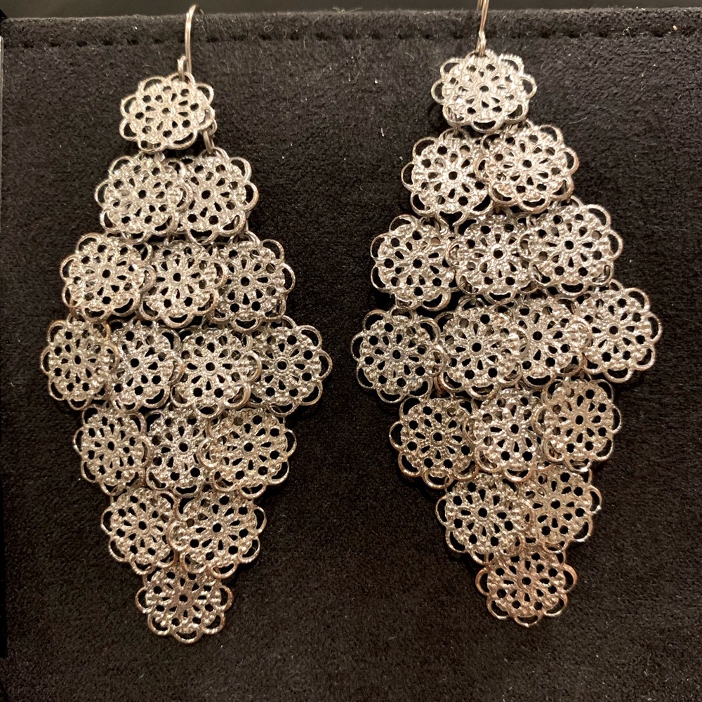 Silver chandelier earrings - Must be bundled